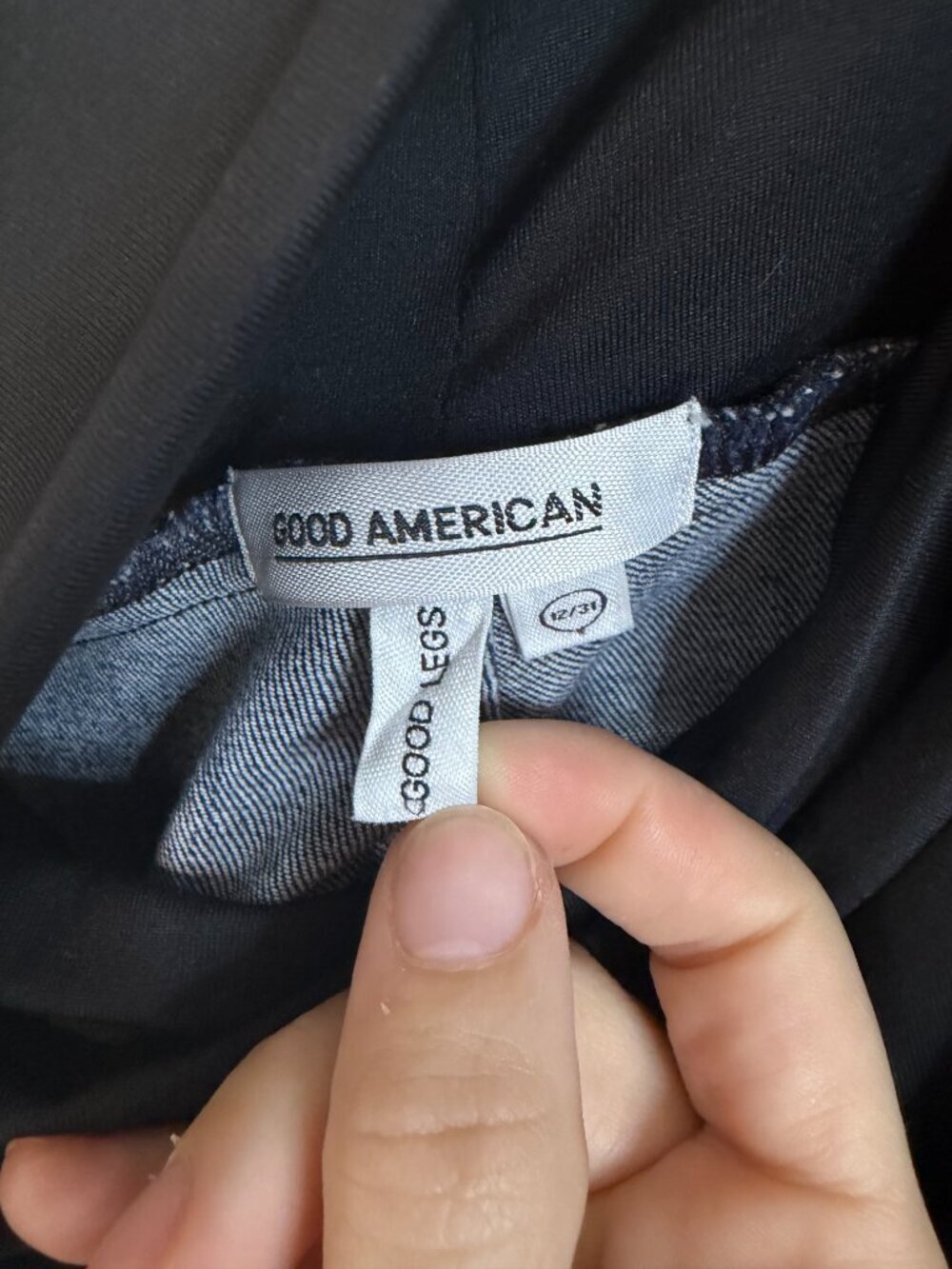 Good American Good Legs Dark Wash Cropped Maternity Jeans (NWT) - Picture 7 of 7